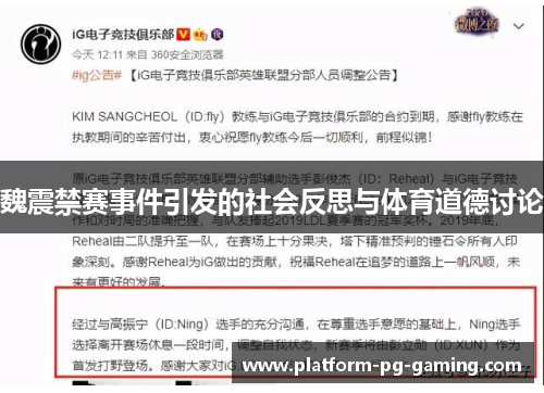 魏震禁赛事件引发的社会反思与体育道德讨论